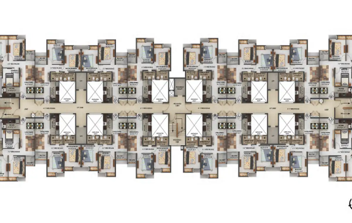 Oberoi Three Sixty North typical floor plan reference