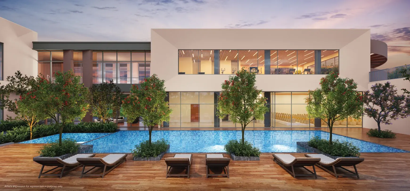 Oberoi Three Sixty North luxury clubhouse