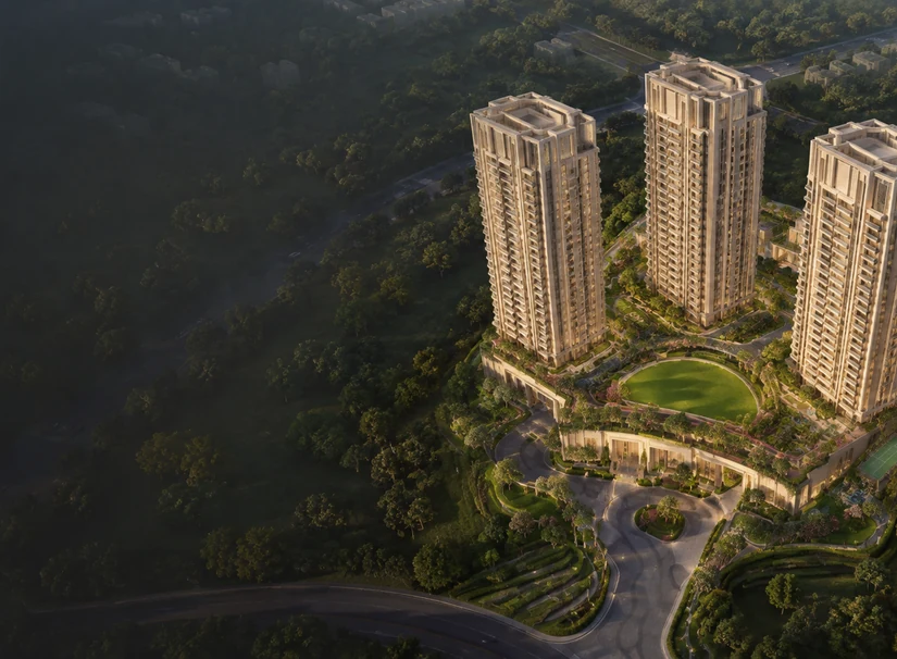 Eldeco Echoes of Eden aerial amenity view